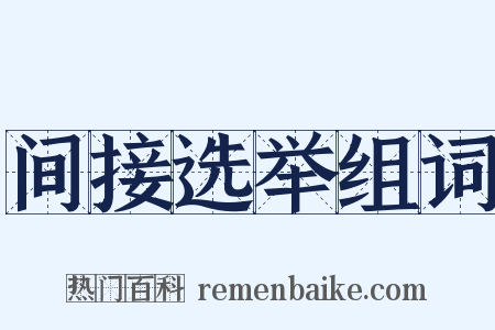 间接选举组词是什么意思的图片
